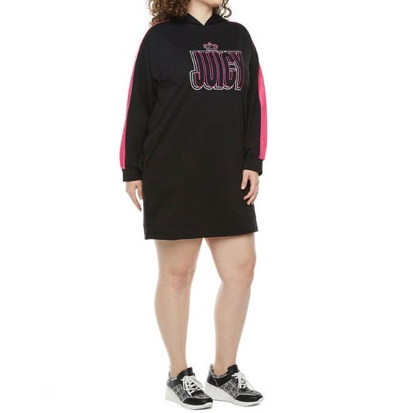 Juicy Women's Long Sleeve Sweatshirt Dress Big Logo By Juicy Couture - Picture 1 of 5